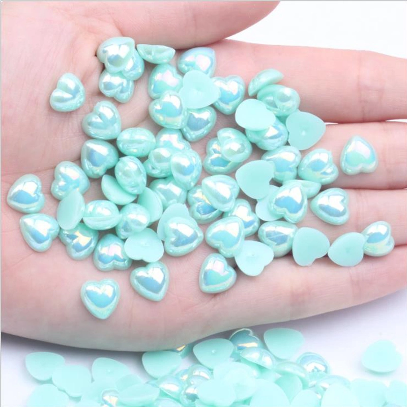 Wholesale Heart Shape Fancy Ab Crystal Stones Non Hot Fix Strass Flatback Glass Nail Rhinestone