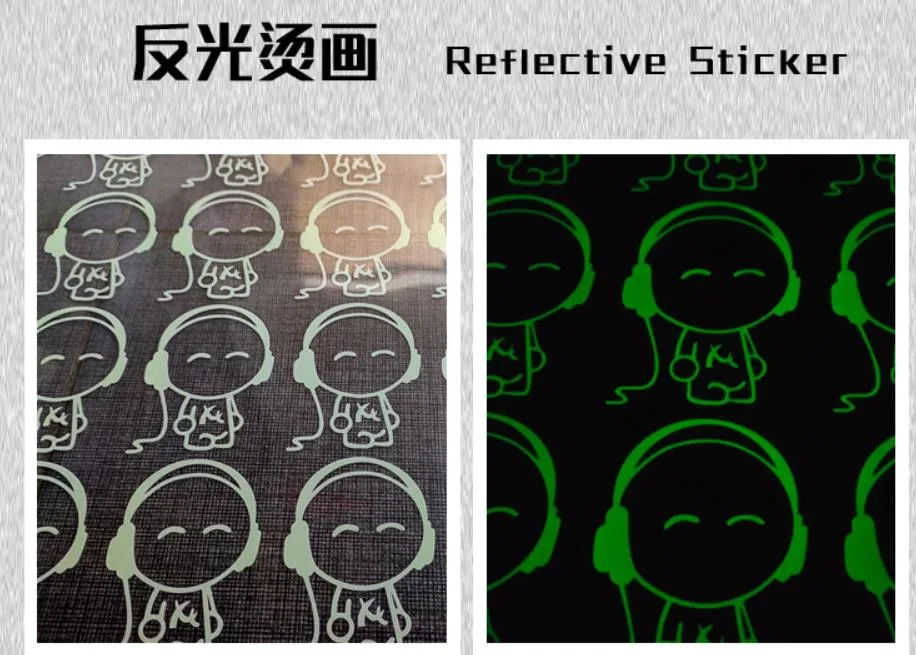 DIY Printing Logo Reflective Stickers Heat Transfer for T-Shirt Garment