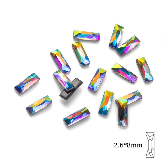 Rectangle Fancy Special-Shaped Nail Art Hotfix Rhinestones Glass Crystal Rhinestone