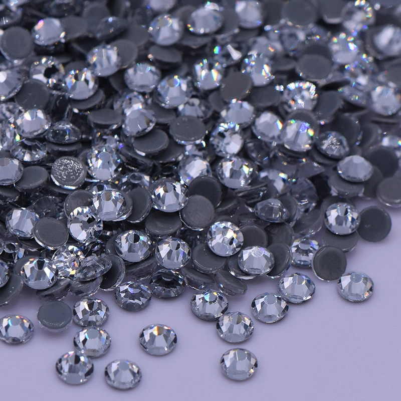 Hotfix Crystal/Black Diamond/Siam Flatback Loose Korean Glass Rhinestone
