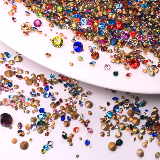 3D Shinny Shape Fancy Crystal Nail Gems Multi Size Glass Big Bulk Charm Nail Art Decoration Diamond Jewelry Stones Rhinestones