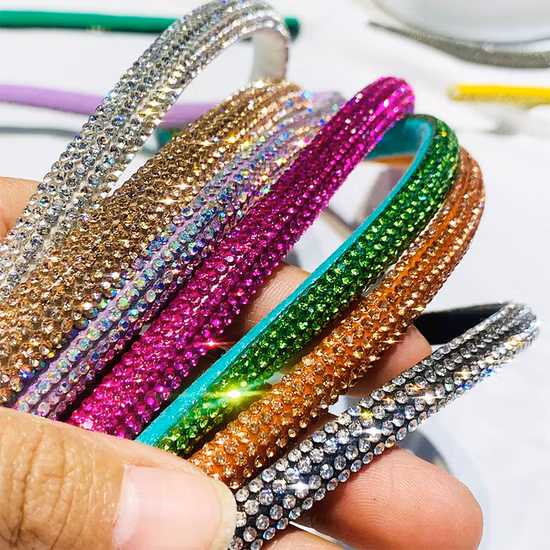 New Design Rhinestone Strips Crystal Rhinestone Rope for Sandal DIY Shoe Accessories