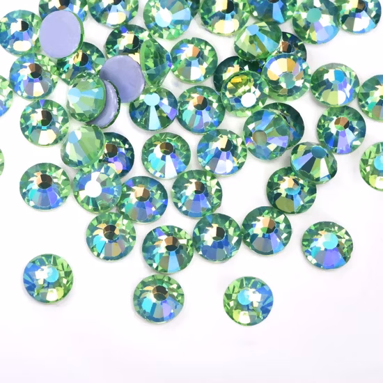 Hot Fix Rhinestone Lt Peridot Ab Ss16 Ss20 Loose Glitter Flatback Crystal 1440PCS/Pack for Bag Shoes