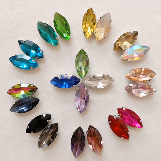 Abpf Oval Shaped Fancy Crystal Stone Point Back 3D Rhinestones K9 Glass Stg Shoes Jewelry Accessories